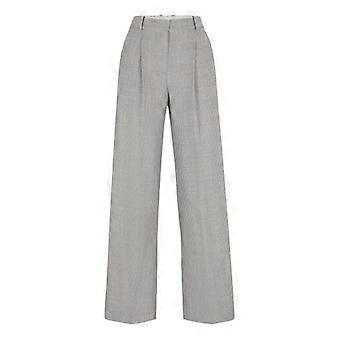 Boss Womens/Ladies Virgin Wool Glencheck Straight Trousers