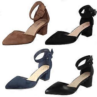 Anne Michelle Damen-Pumps mit Blockabsatz und geschlossener, spitzer Zehenpartie F90125