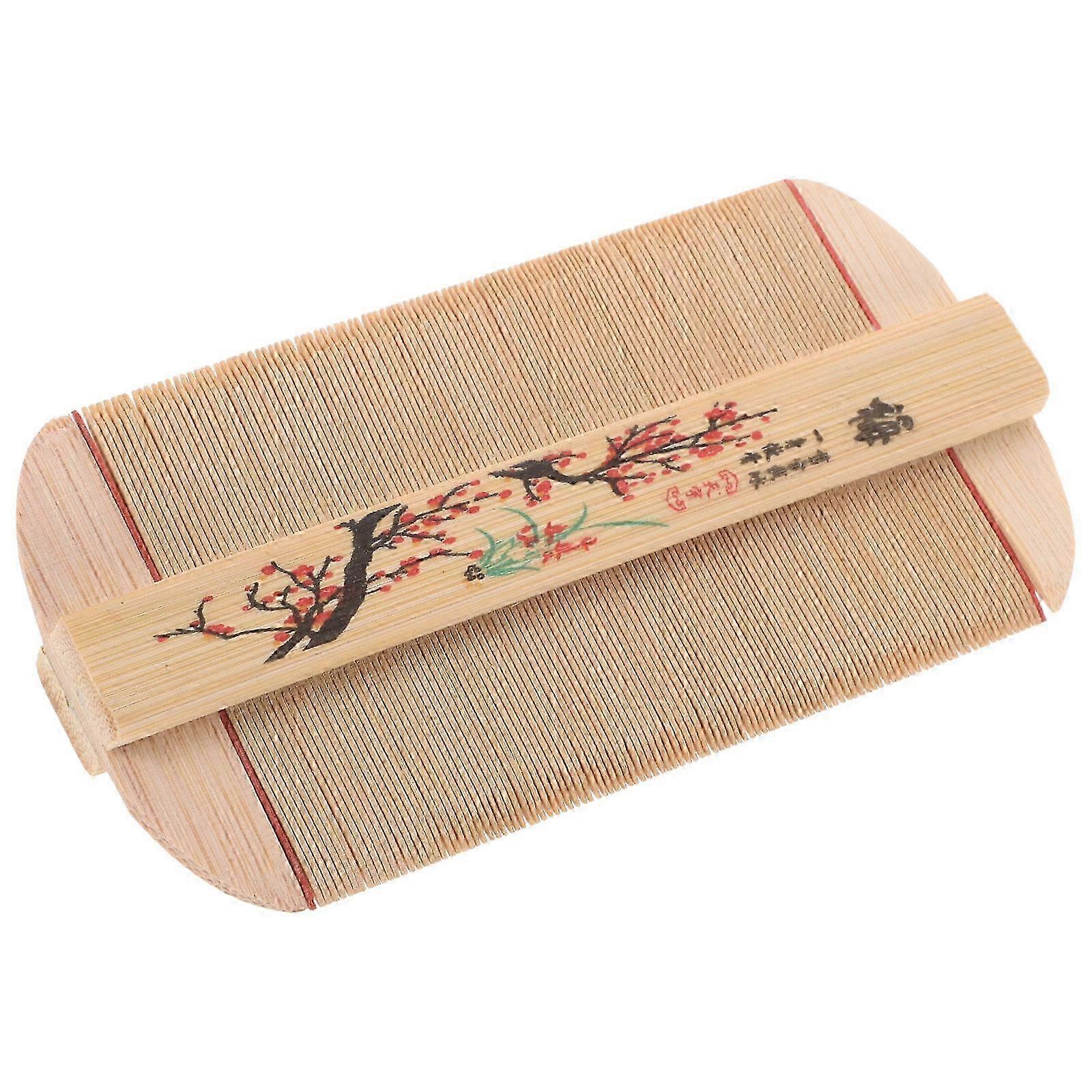 Bamboo Comb Double Sided Fine Tooth Designed compatible with Dandruff Removal