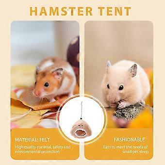 Hamster-Warmbett, Plüschhängematte für Haustiere mit Bären-Spielzeughaus