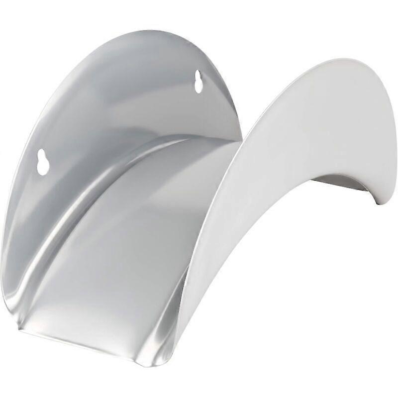 Silver wall-mounted flexible hose bracket