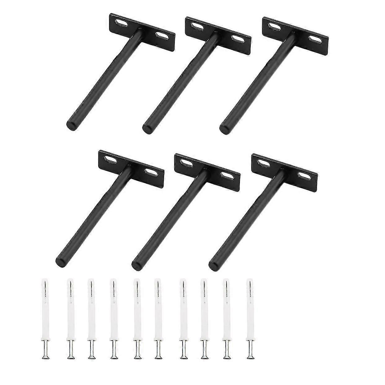 6pcs 5 Inch Floating Shelf Brackets Concealed Blind Shelf Support