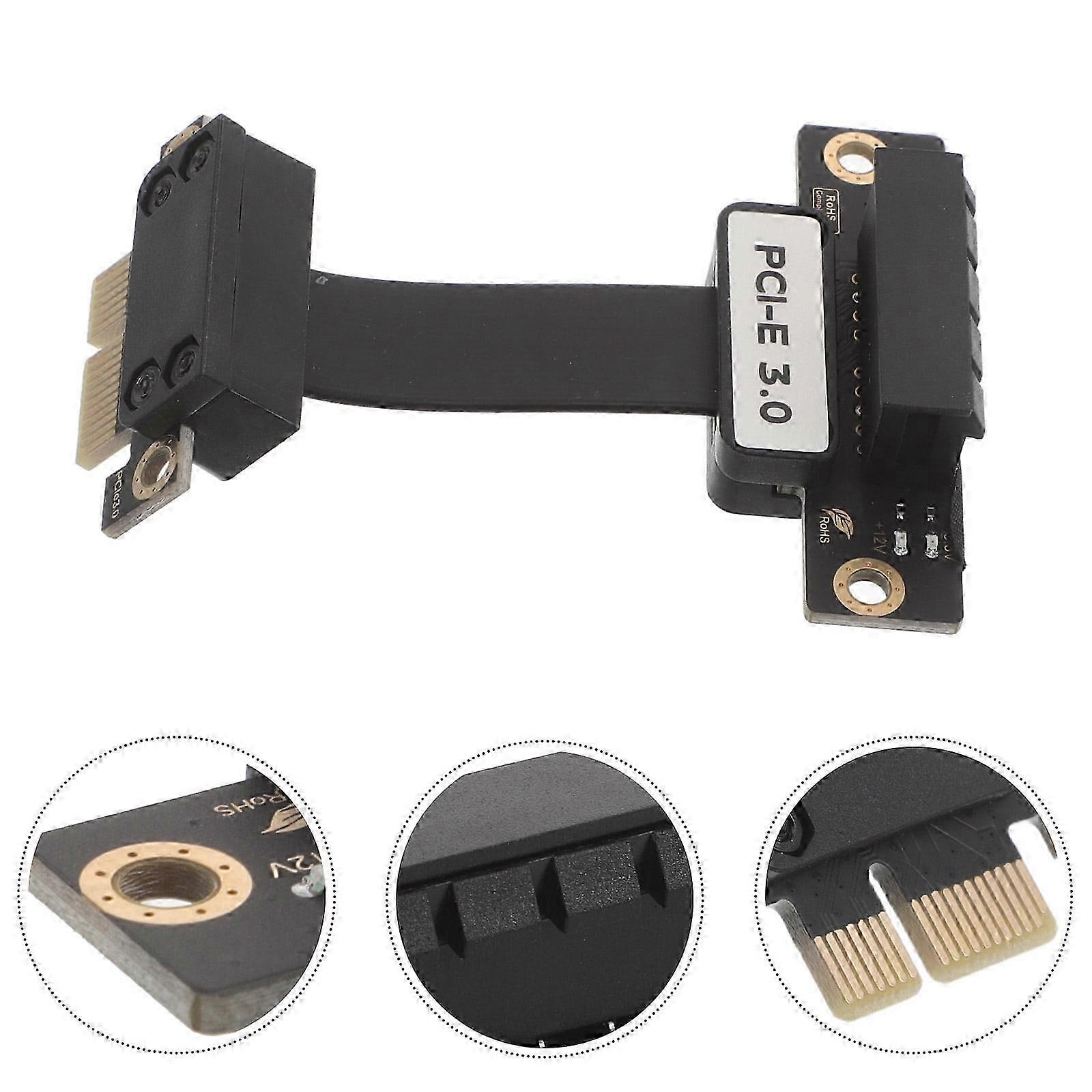 Black PCI-E Riser Cable Flexible Extension Data Transfer and Enhanced Gaming Performance
