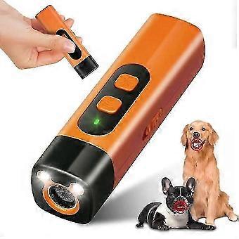 Ultrasonic Dog Repeller, Handheld Anti Bark Device, Humane Pet Training Tool with Dual Frequency Modes, LED Light, 30ft Range, Rechargeable for Dog Ba