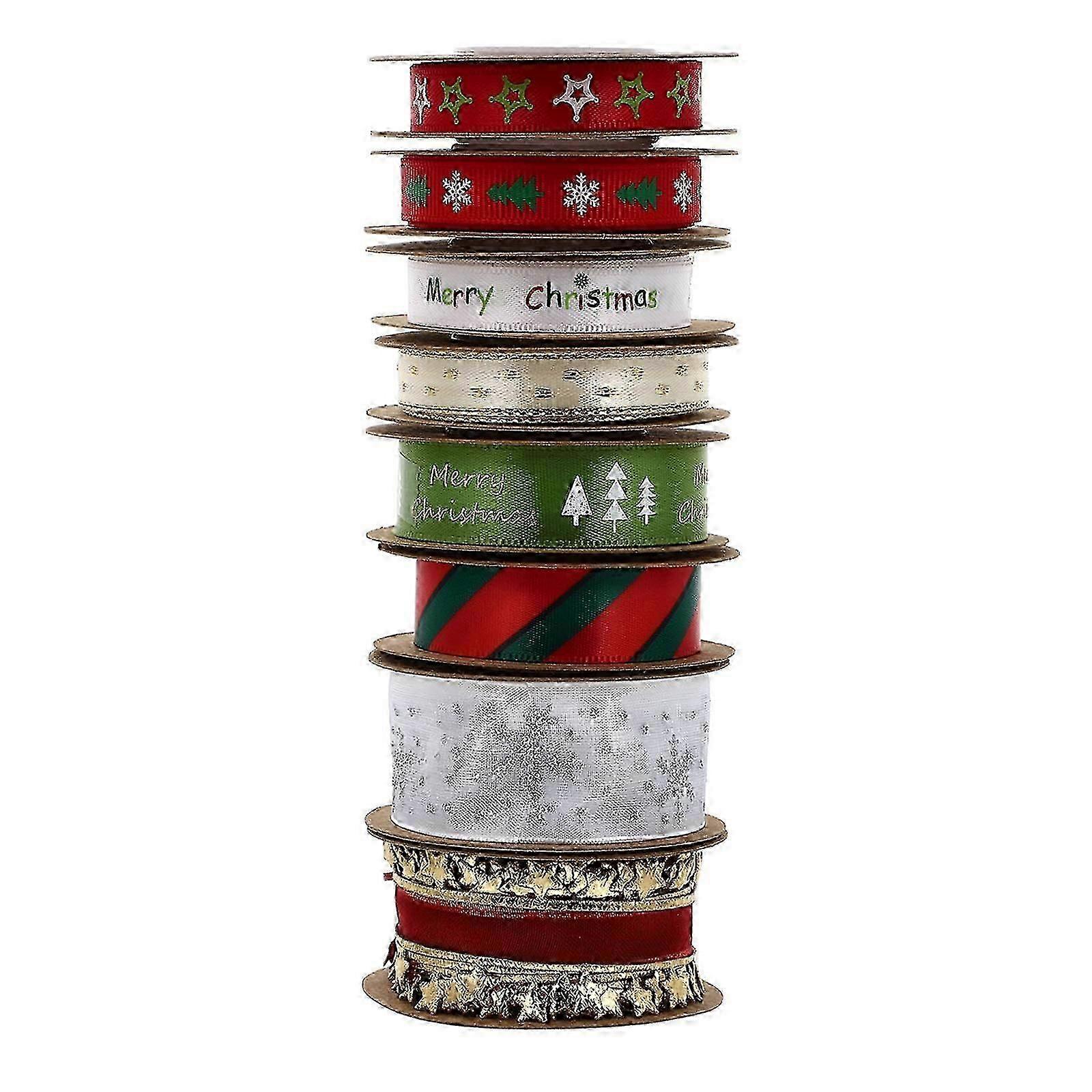 16Pcs Gift Wrapping Ribbon Rolls for Packaging