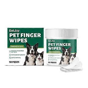Pet Dental Cleaning Wipes, Remove Food Debris, Freshen Breath, 50 Count