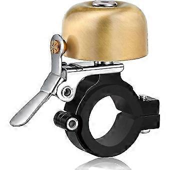 XYYC-Fahrradklingel, klassische Messing-Fahrradklingel, Fahrradklingel für Erwachsene und Kinder, lauter Klang, Fit-Gold
