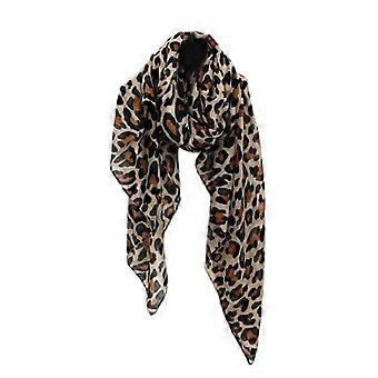 Leopardmønsterskjerf for kvinner Mykt og pustende omslagssjal Polyester motetilbehør til fester og festivaler