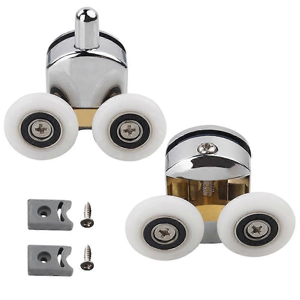 Adjustable Cabins Pulley Rollers Shower Door Wheels Nylon Upper Bottom Rollers-Good