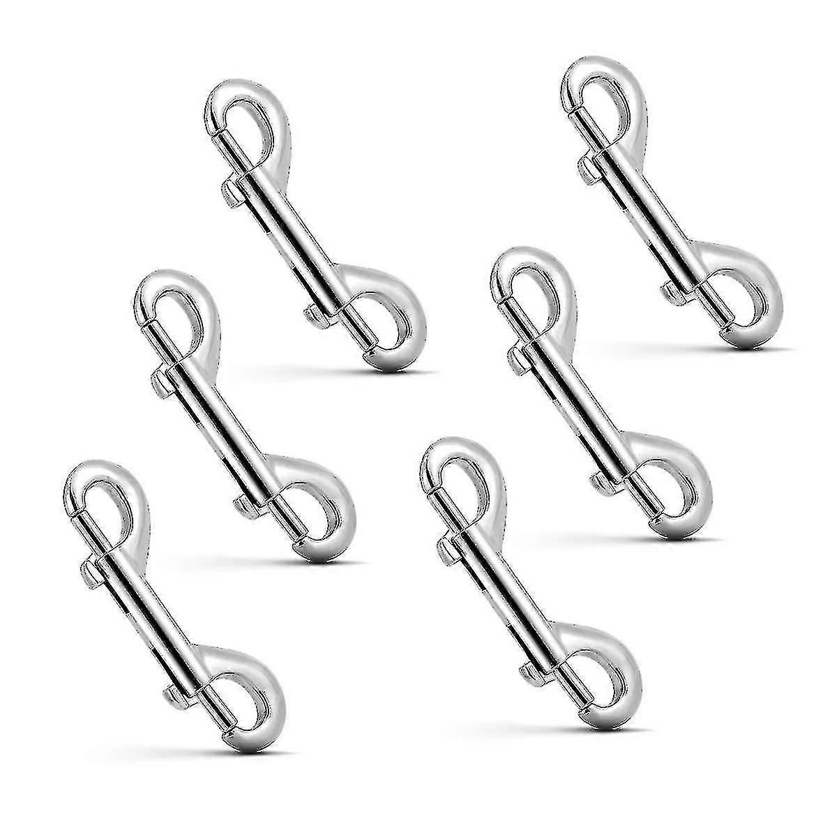 Double Ended Bolt Snaps, 6 Pack Alloy Snap Hook Metal Spring Clips