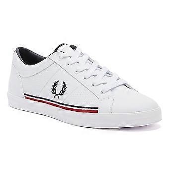 Fred Perry Baseline Perf Leather Mens White Trainers