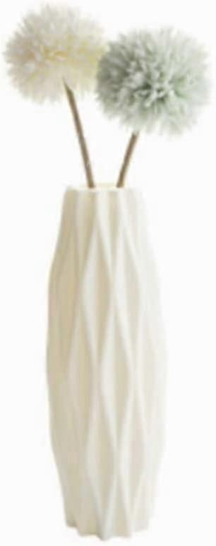 Small Shatterproof Plastic Vase - Wedding Decoration - White
