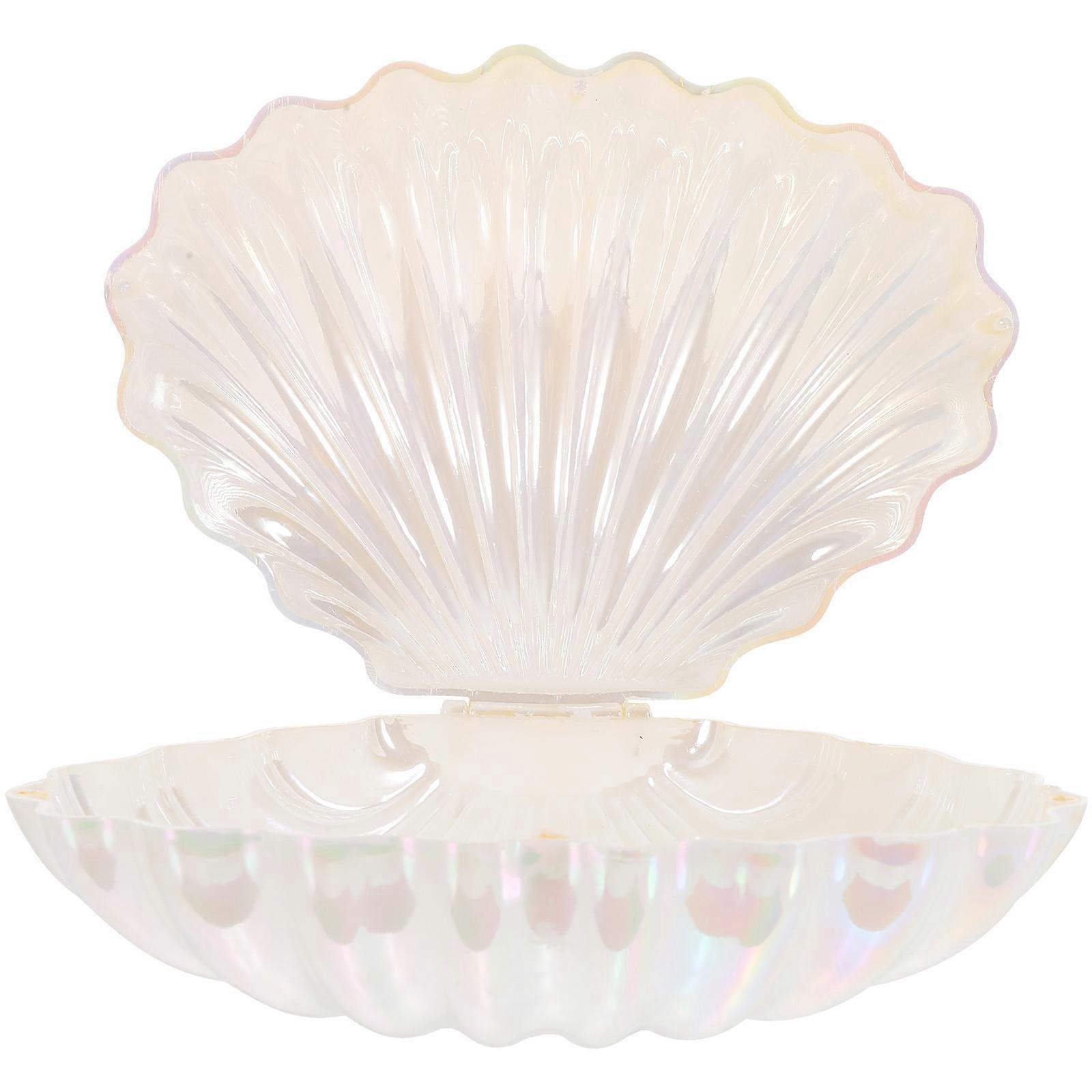 PP Material Shell Storage Box for Storage Use Candy Holder White