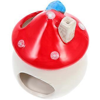 Ceramic Rat House for Hamster Hideout Cooling Mushroom Design