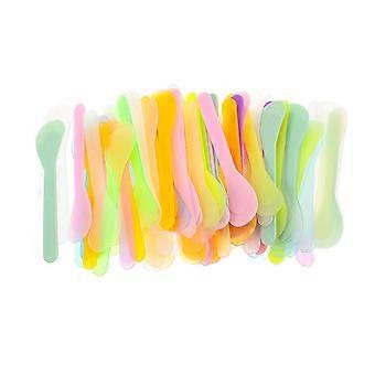 Makeup Spatulas Facial Mask Stirring Spoon for Mixing 100Pcs Multi Color Plastic