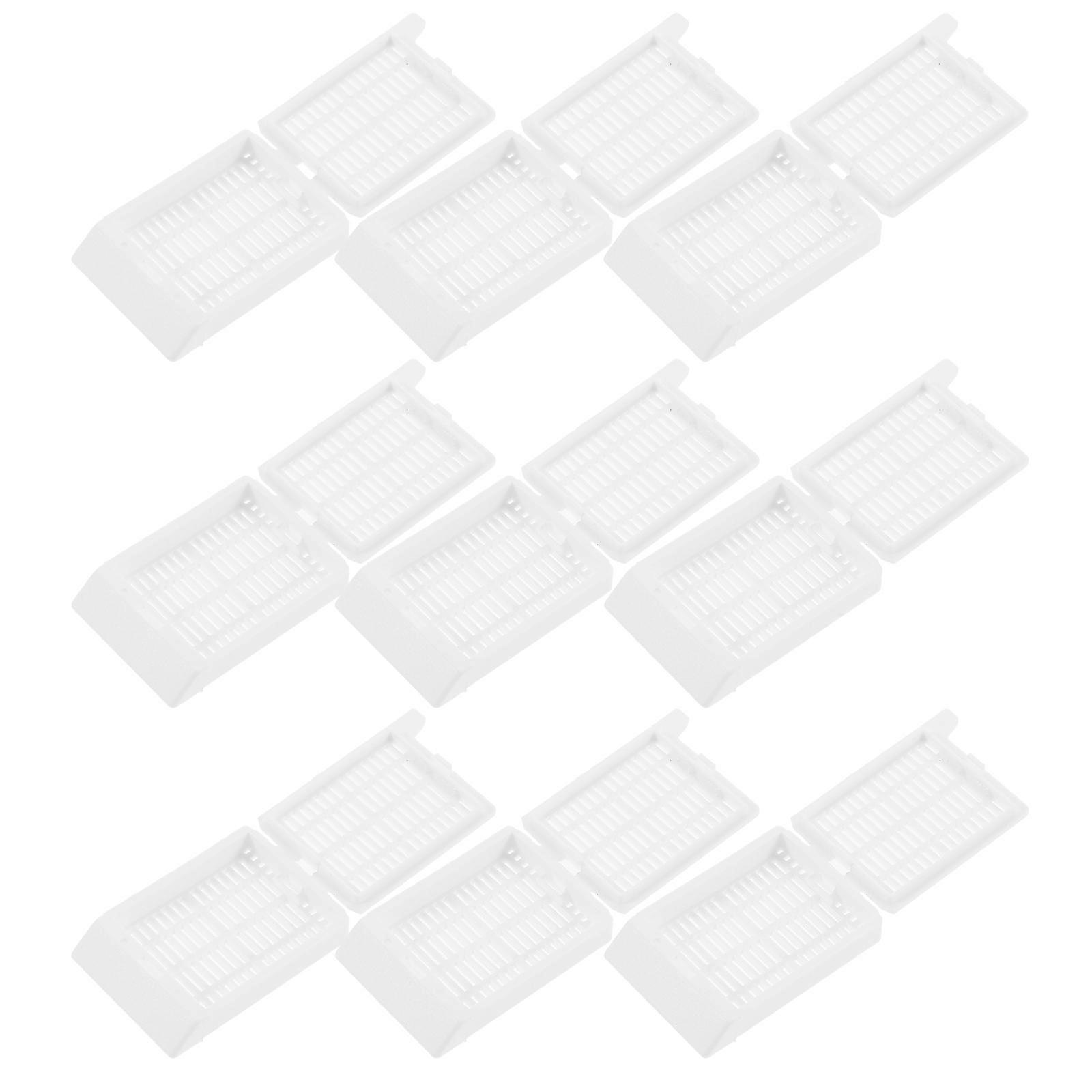 200 PCS Plastic Scientific Cassettes Square Hole Tissue Processing Embedding Cassettes (White)