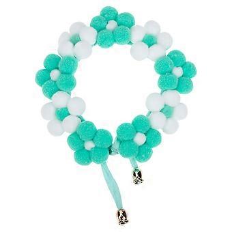Pet Collar Green Hand-Knitted Flower Design Collar for Delicate Use
