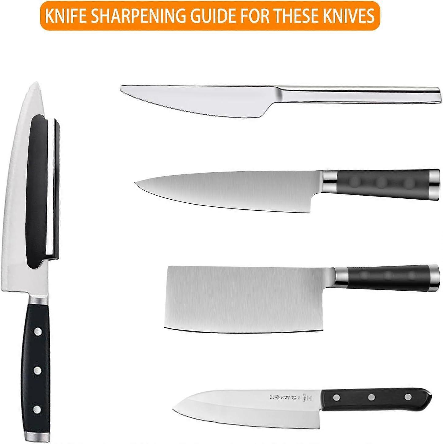 Professional Knife Sharpening Guide, Random Knife Sharpener Angle Guide, Sharpening Guide for Whetstone, Black(2 Pack) Black