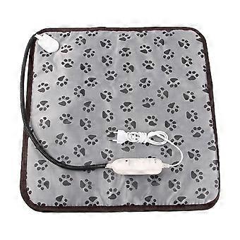 Pet Heating Pad, Dog Cat Electric Heating Pad Waterproof Adjustable Warming Mat with Chew Resistant Steel Cord 45x45cm