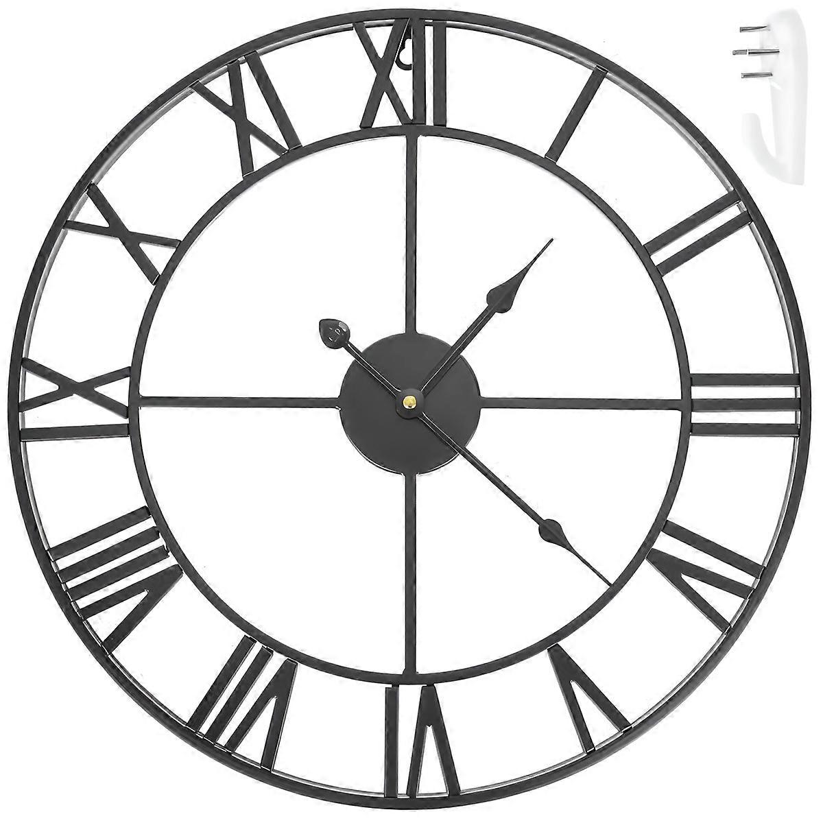 Retro Wall Clock - Black