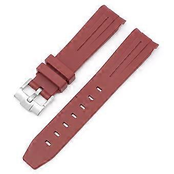 Gummirem 20 mm buet reservearmbånd uden mellemrum til Omega Swatch Planet-serien Moon Mercury