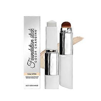 Ivory Two-In-One Color-Changing Foundation Stick, Lightweight, Moisturizing, Matte, Natural Makeup