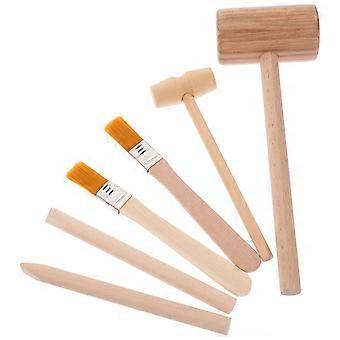 Kids Tools Set Wooden Hammer for Cleaning 4Sets Toy Kit for Excavation