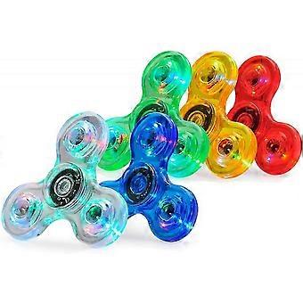 JUSCH Fidget Spinner,5 Pack Led Light Up Fidget Spinner- Finger Toy Hand Fidget Spinner-Birthday Gift,Reward to Students,Stay Focus,Stress Relief(5 Pa