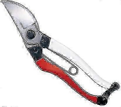 7-inch Robust Short-handle Pruning Shears with Red & White Handles, Sharp Blades & Precise Cutting