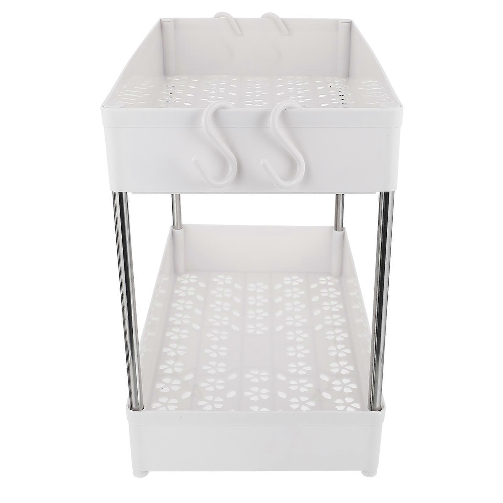 Floor-Standing Storage Rack for Kitchen Organizing 1Set Double Layers