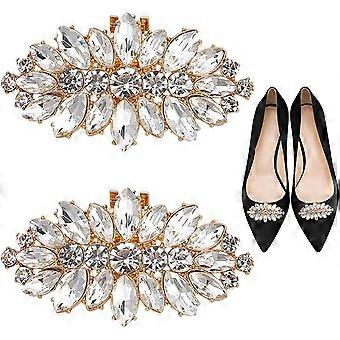 Rhinestone Flower Shoe Clips Alloy Shoe Clip Wedding Detachable Sparkling Floral Blossom Buckles Flat and Heels Shoes