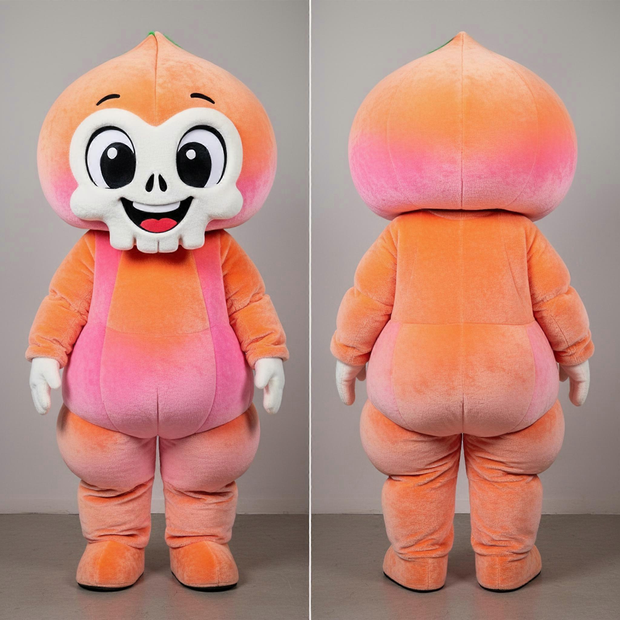 MASTICOT Peach Skull Mascot