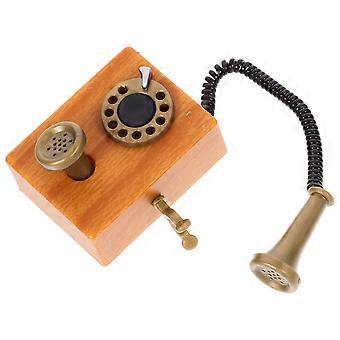 Conjunto de 3 peças de telefone em miniatura para casa de bonecas, modelo retrô, para decoração.