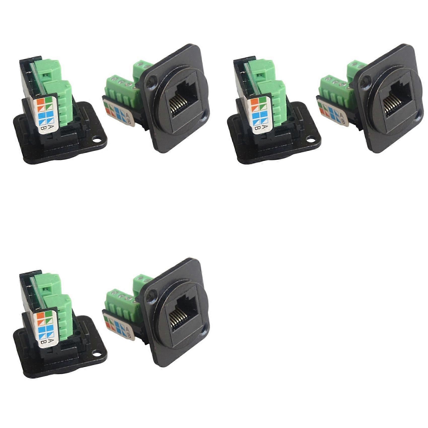 3X RJ45 CAT5E Network Cable Scoket Rj45 Panel Installation Module Network Cable Extender Cat 5 Panel Connector