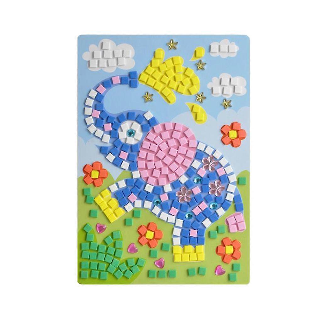 Mosaic Stickers 3D Children Puzzle for Creative Learning 6Pcs Pack