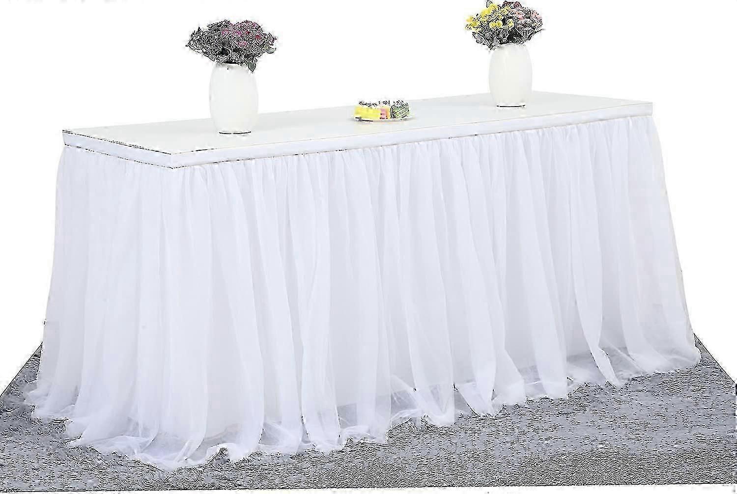 Jupe de table en tulle, nappe bouffante de qualité supérieure