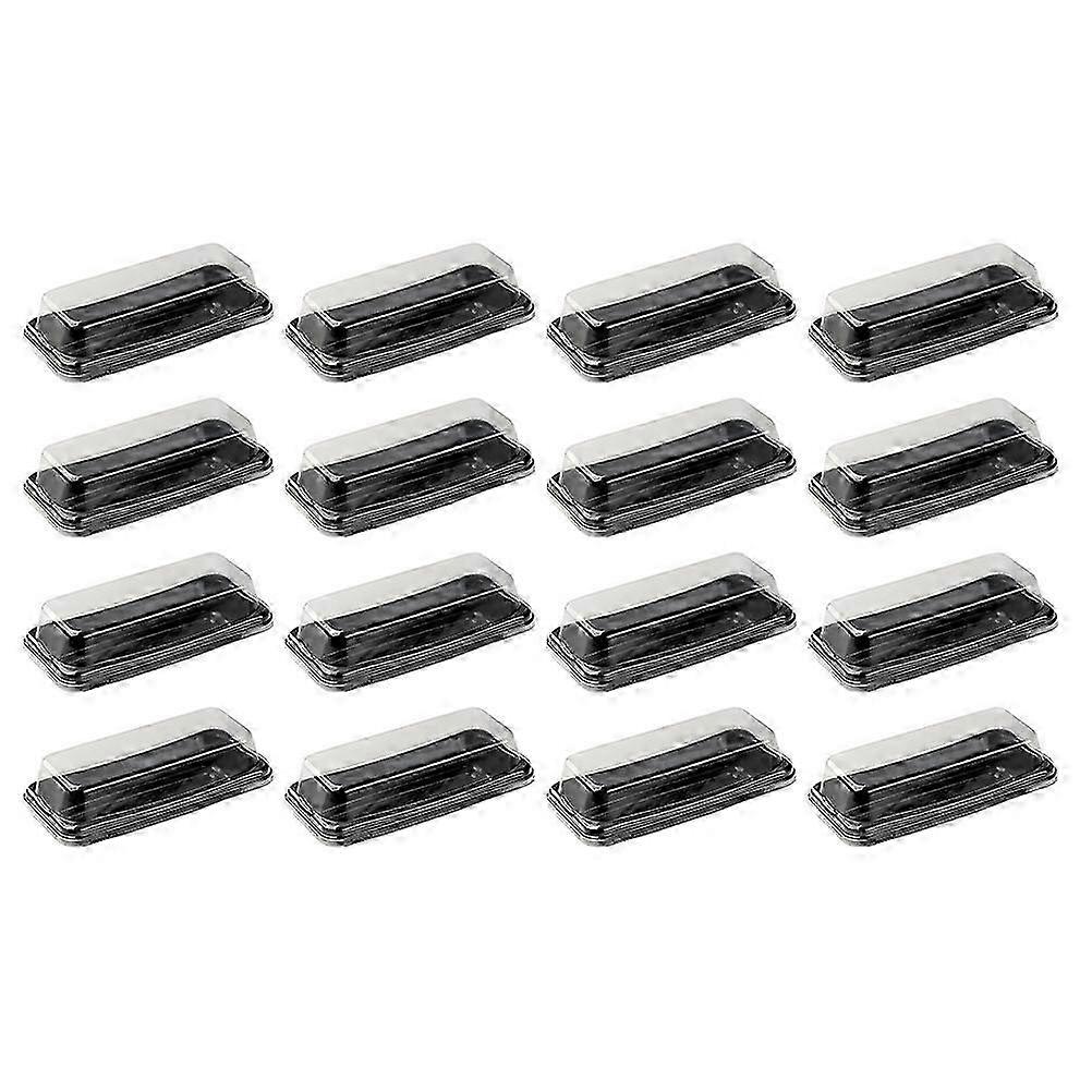 Transparent Cake Box compatible with Bread Use Pet Material 16Pcs Black