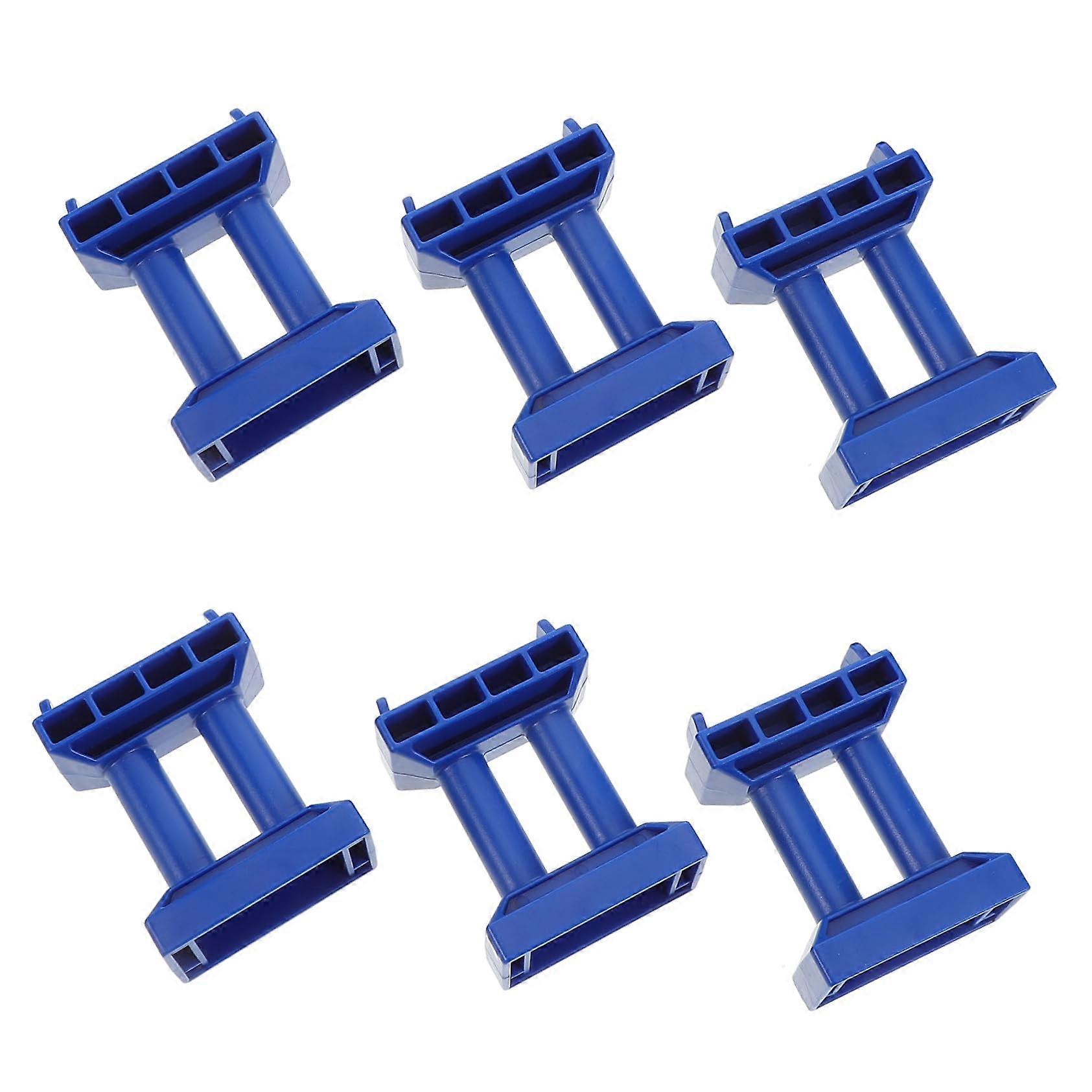 Wooden Train Track Accessories 6pcs Stackable Bridge Pier Supports MultiLevel Riser Blocks Set