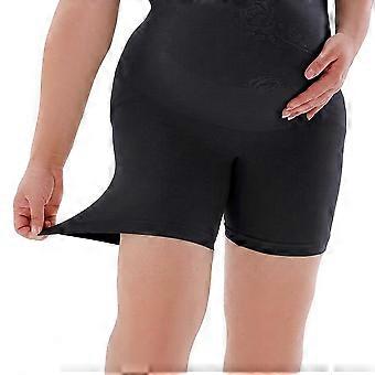Women'S High-Waist Belly Support Maternity Safety Shorts Rose - Black XL