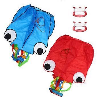 Soft Octopus Kite Windproof Kite for Kids Playing 2Pcs Assorted Color Polyester