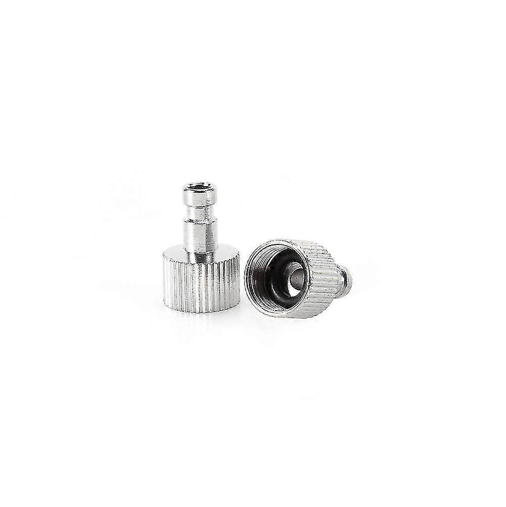 1/8in Airbrush Quick Release Coupler Plug, Silver, 2pcs Set