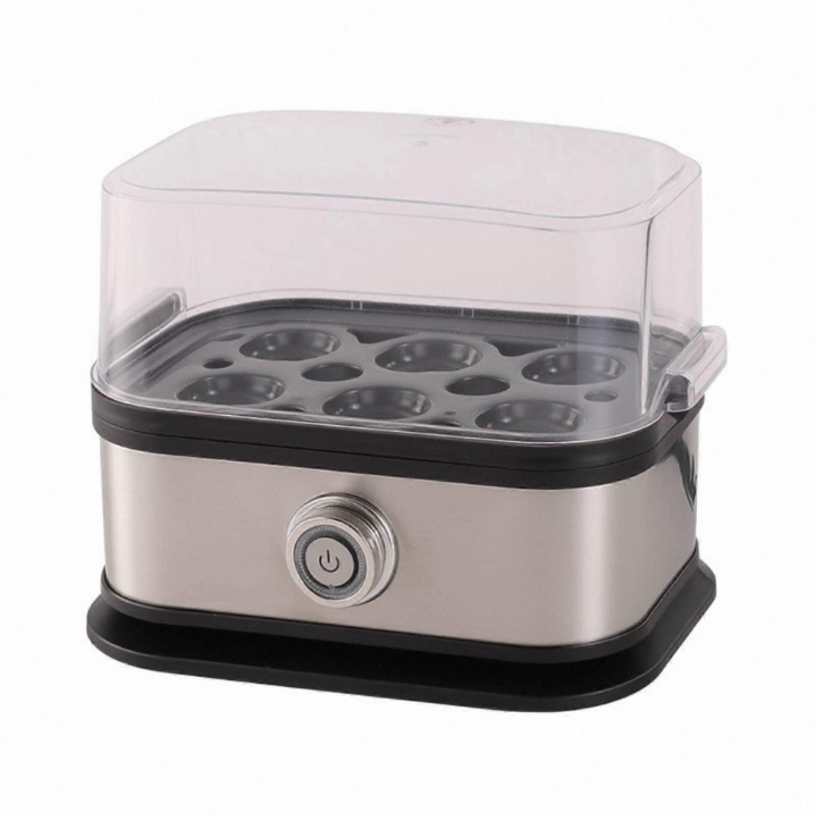 Stainless Steel Egg Cooker Easy Button Control, Space-Saving-Saving Design, Egg