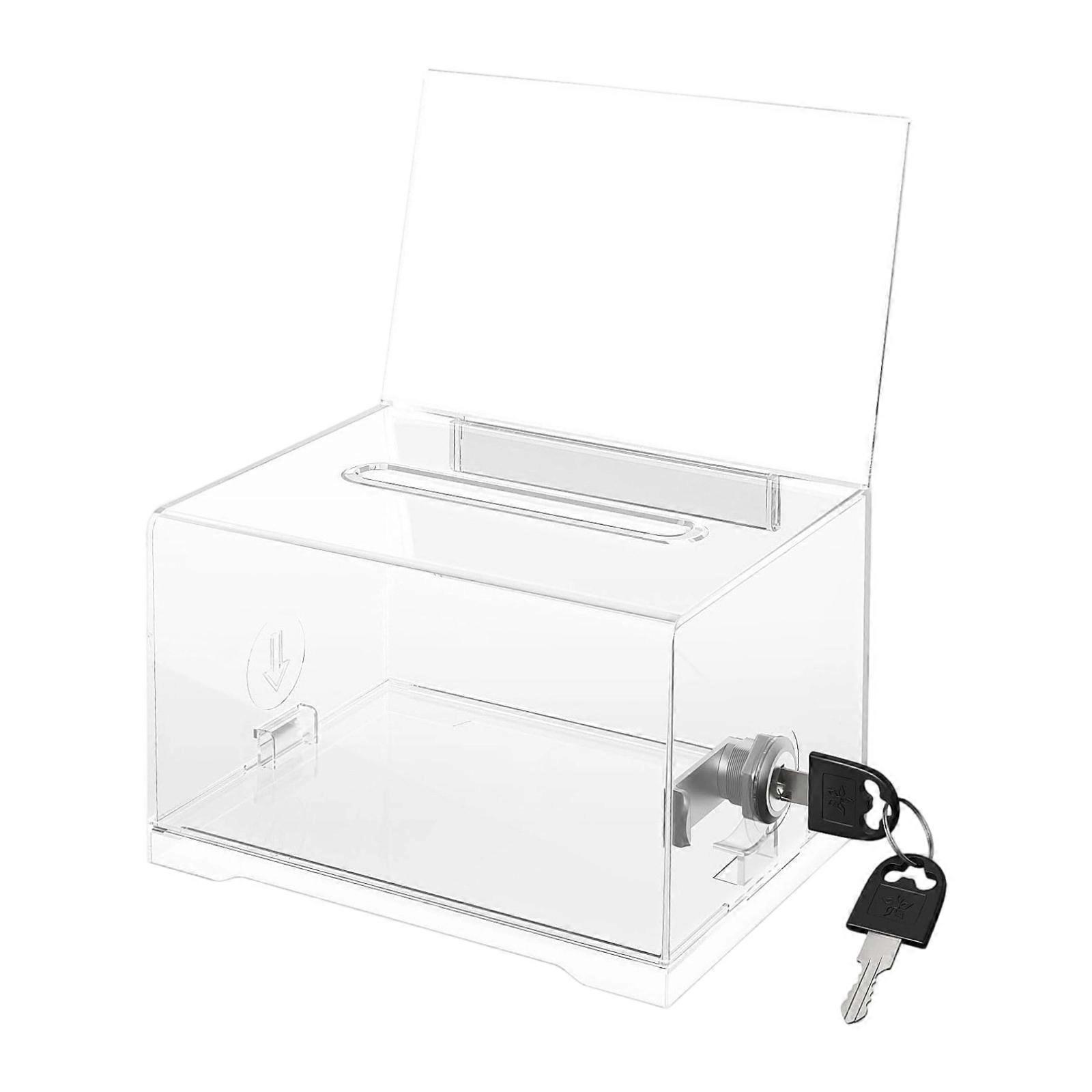 Acrylic Lockable Donation Box Portable Convenient Accessory Versatile Ballot