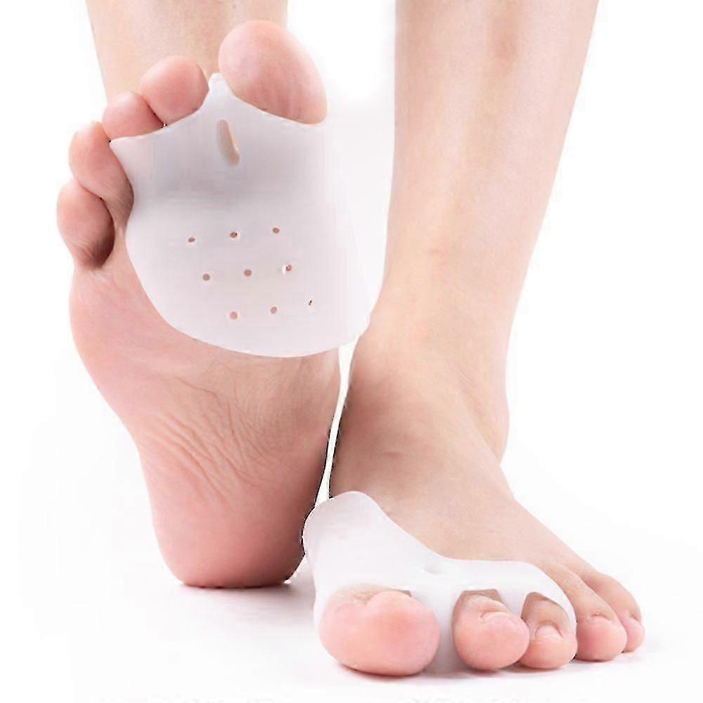 Hlraizz  Toe Separation Corrector - Silicone Three-Hole Compatibleefoot Separator Compatible Relief FASTXM