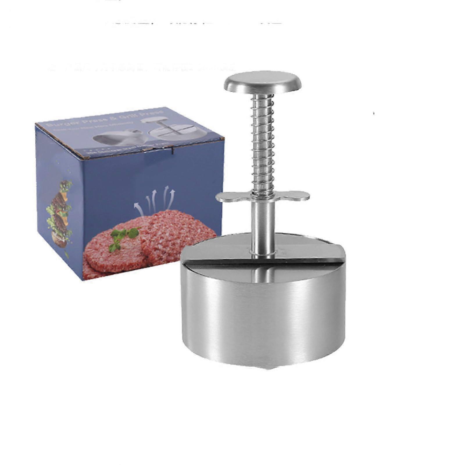 Compact Stainless Steel Burger Press