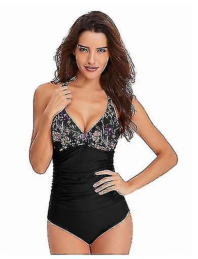 Women's One Piece V Neck Tummy Control Sw