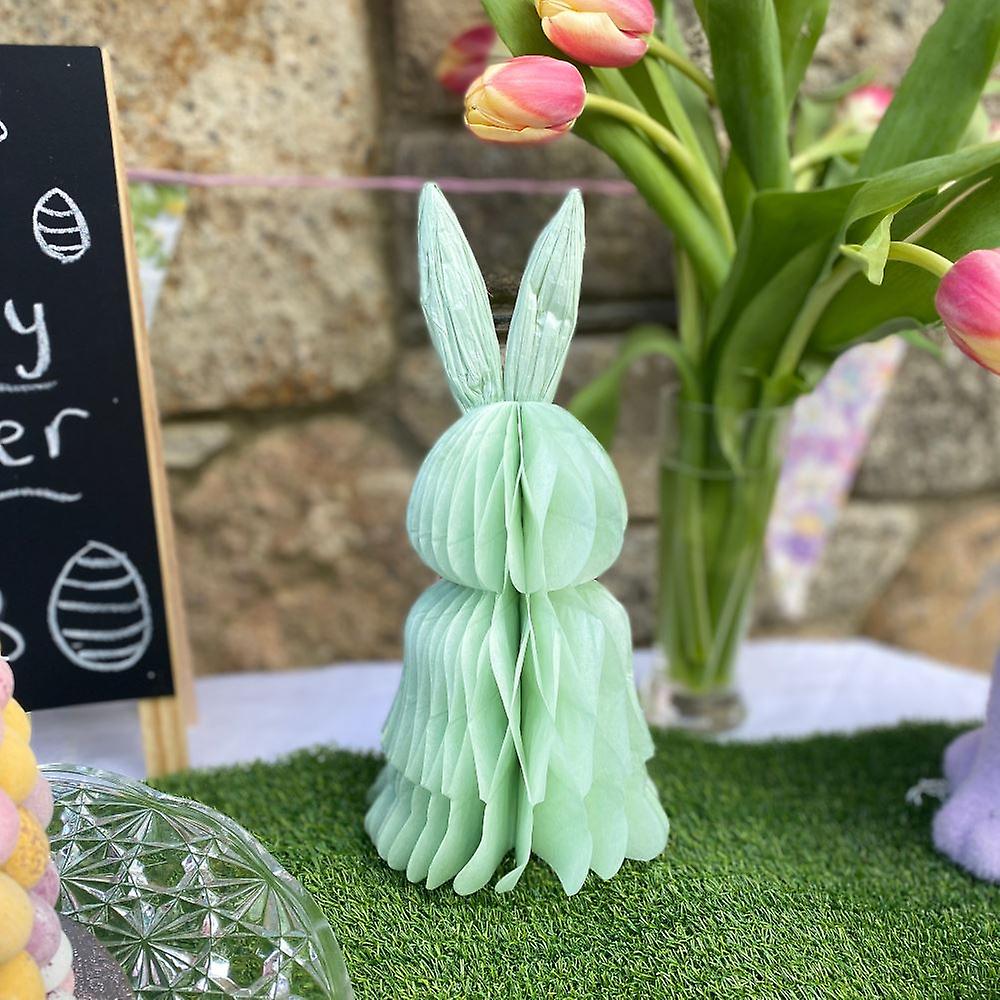 Sage Green Bunny Honeycomb Decoration | Easter Table Decorations