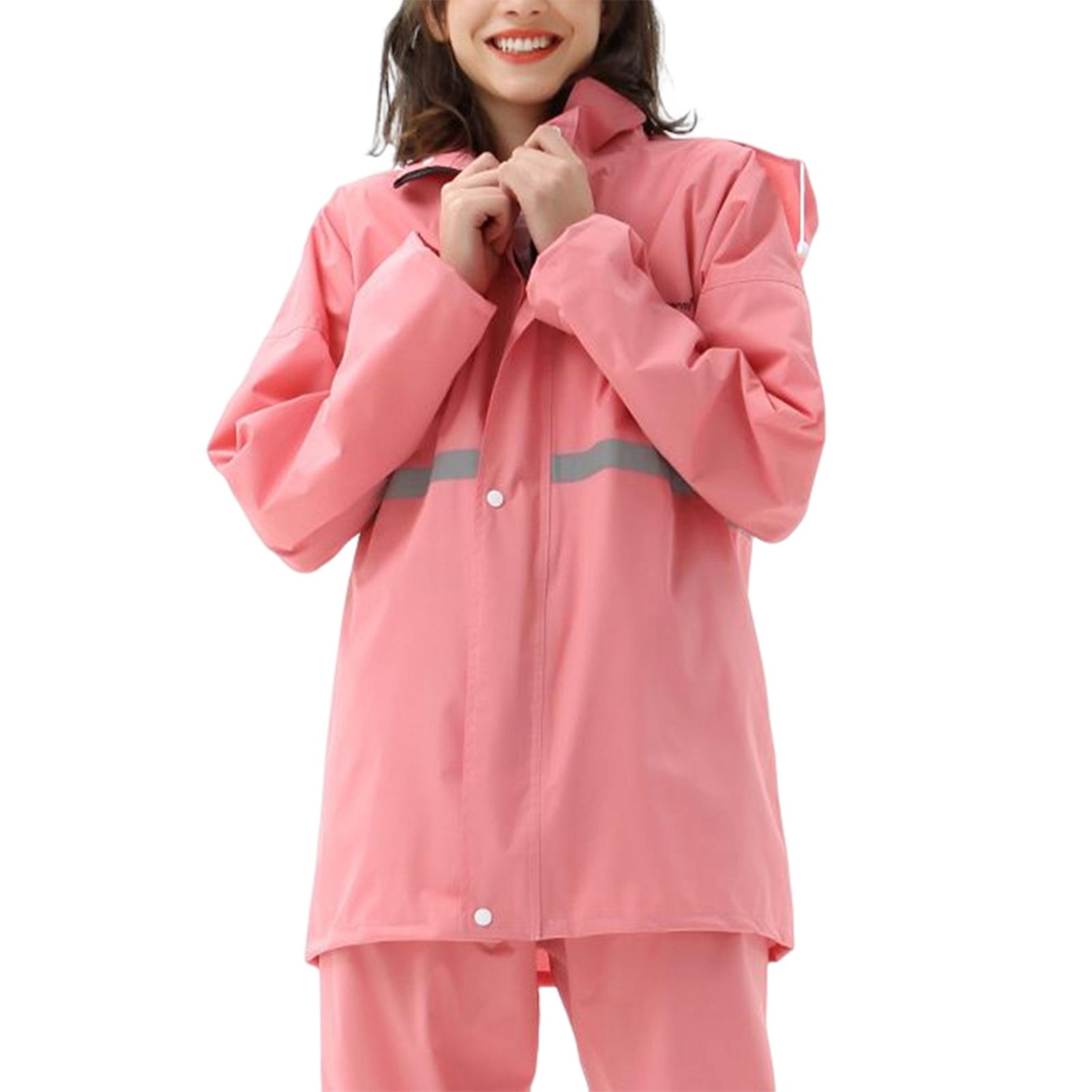 Double Layer Reflective Raincoat for Adults Portable Waterproof Rainsuit