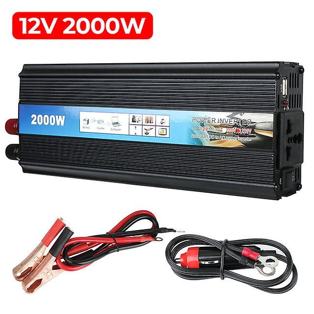 Dc 12v To Ac 220v With Usb Charger Modified Sine Wave Inverter Power Inverter 1000w 2000w Car Voltage Converter