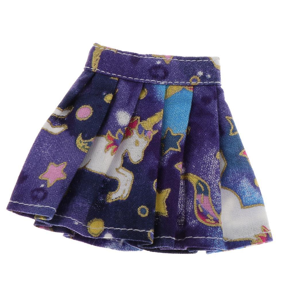 12 Inch Girl Doll Pleated Skirt Casual DIY Handmade Dress up Kids Gifts Accs E